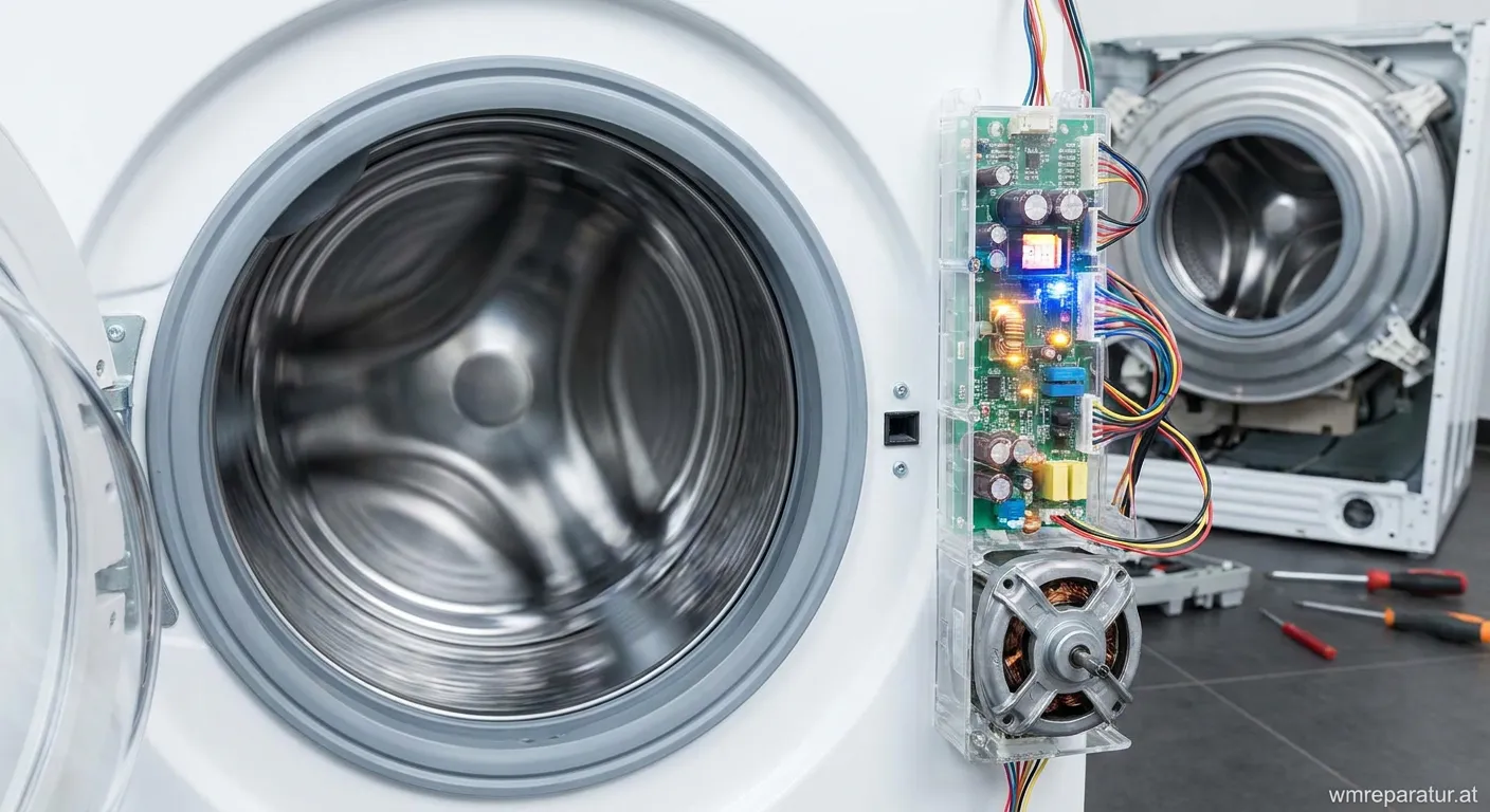 Moderne Waschmaschine mit Drehzahlregelung